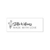 Grafische Tulp Script Gemaakt Met Liefde Rubberstempel (Afrduk)