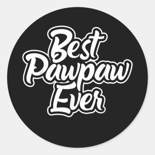 Grafische vaders Dag Beste Pawpaw ooit Grote Vader Ronde Sticker (Voorkant)