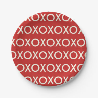 GRAFISCHE VALENTIJNSDAG XOXO RED PAPER BORD