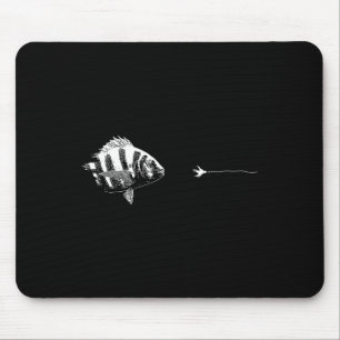 Grafische vliegvisserijhaaklijn - Vis Sheepshead Muismat