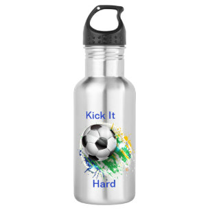 Grafische voetbal waterfles