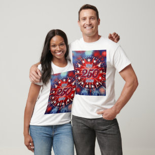 Grafische vuurwerk explosie voor America's 250e ve T-shirt