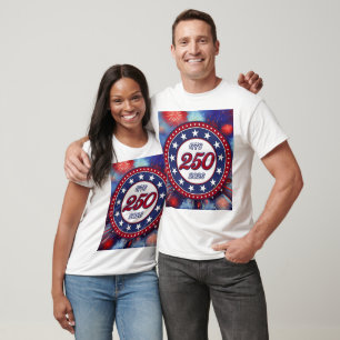 Grafische vuurwerk explosie voor Amerika's 250e ve T-shirt