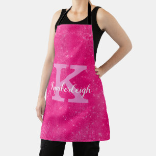 Grafische warmroze glam Diamond Sparkle Monogram N Schort