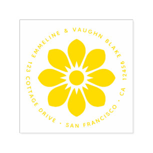 Grafische zonbloem - zomer zomer zelfinktende stempel