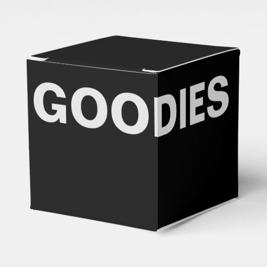 GRAFISCHE ZWARTE EN WITTE GOODIES VOOR DOOS BEDANKDOOSJES (Voorkant Zijde)