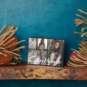 Grafische zwarte fotocollage personaliseren fotoplaat