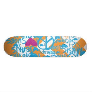 Grafitti Aqua-Paars Skateboard