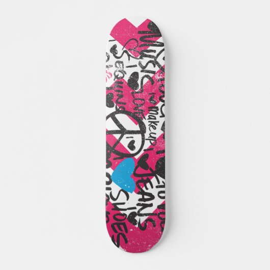 Grafitti Aqua Skateboard (Voorkant)