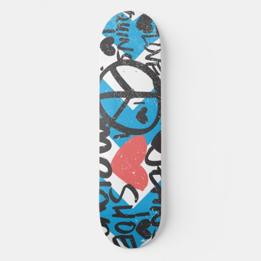 Grafitti Lt. Roze Skateboard (Voorkant)