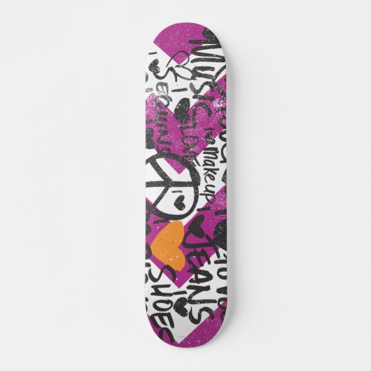 Grafitti Oranje Skateboard (Voorkant)