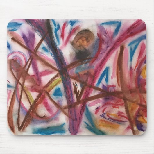 Grafitti Pastel Art Expression Muismat (Voorkant)