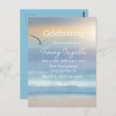 Grafrede Oceaan Zonsondergang Zeemeeuw Briefkaart (Voorkant / Achterkant)