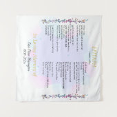 Grafschrift Gedicht Watercolor Herdenking Wandkleed (Voorkant (horizontaal))