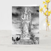 Grafschrift van schrijvende engel kaart (Gele Bloem)