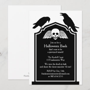 Grafsteen Halloween Party Uitnodiging