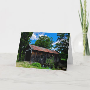 Grafton Covered Bridge-Wenskaart Kaart