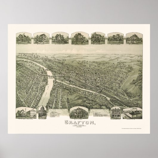 Grafton, WV Panorama - 1898 Poster (Voorkant)