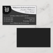 Grage Visitekaartjes met kromme (Voorkant / Achterkant)