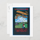 Grahaamwit en vlak boven het Poster van het luchtv Briefkaart (Voorkant / Achterkant)