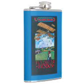 Grahaamwit en vlak boven het Poster van het luchtv Heupfles (Rechts)