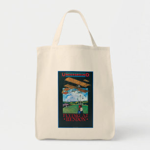Grahaamwit en vlak boven het Poster van het luchtv Tote Bag