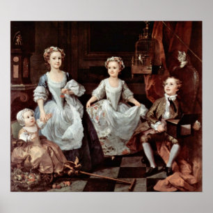 Graham children (foto) van William Hogarth Poster