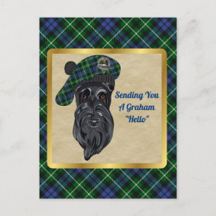 Graham Clan Badge & Tartan Briefkaart