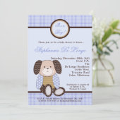 Graham Crackers Boy Blue Baby shower Invitation (Debout devant)
