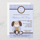 Graham Crackers Boy Blue Baby shower Invitation (Devant / Derrière)