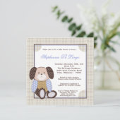 Graham Crackers Boy Blue Baby shower Invitation (Debout devant)