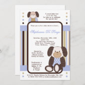 Graham Crackers Boy Blue Baby shower Invitation (Devant / Derrière)