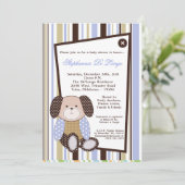 Graham Crackers Boy Blue Baby shower Invitation (Debout devant)