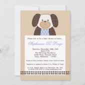 Graham Crackers Boy Blue Baby shower Invitation Kaart (Voorkant)