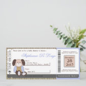 Graham Crackers Boy Blue Baby shower Uitnodiging (Staand voorkant)