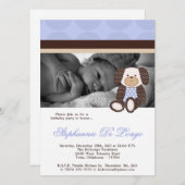 Graham Crackers Boy Blue Dog Invitation d'annivers (Devant / Derrière)