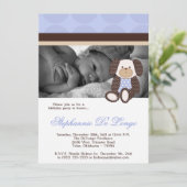 Graham Crackers Boy Blue Dog Invitation d'annivers (Debout devant)