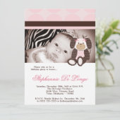 Graham Crackers Girl Pink Dog Invitation d'anniver (Debout devant)