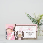 Graham Crackers Girl Pink Photo Faire-part de nais (Debout devant)