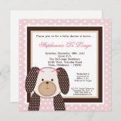 Graham Crackers Girl Rose Baby shower Invitation (Devant / Derrière)