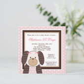 Graham Crackers Girl Rose Baby shower Invitation (Debout devant)