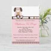 Graham Crackers Girl Rose Baby shower Invitation (Debout devant)