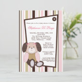 Graham Crackers Girl Rose Baby shower Invitation (Debout devant)