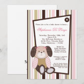 Graham Crackers Girl Rose Baby shower Invitation (Devant / Derrière)