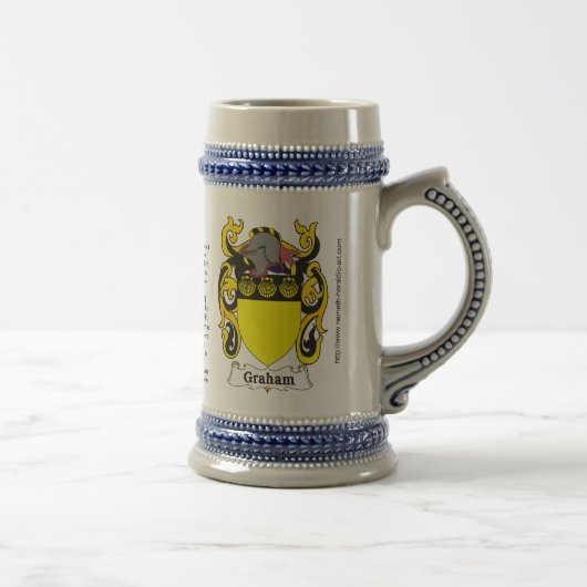 Graham Family Crest Stein Bierpul (Rechts)