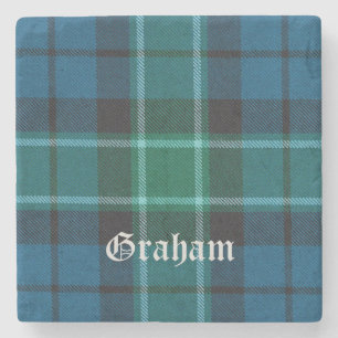 Graham, Graham Scottish Tartan, Graham Clan, Graha Stenen Onderzetter