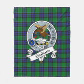Graham of Menteith Clan Badge Tartan Pset Fleece Deken (Voorkant)