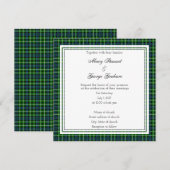 Graham Scottish Mariage Carré Invitation (Devant / Derrière)