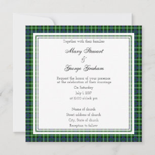 Graham Scottish Mariage Carré Invitation