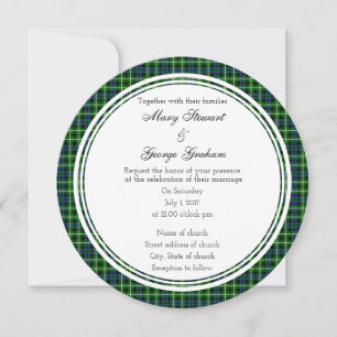 Graham Scottish Mariage Round Invitation